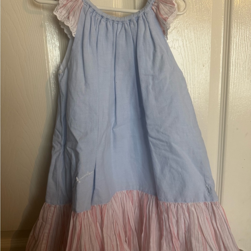 Well Dressed Wolf Blue and Pink Sleeveless Dress